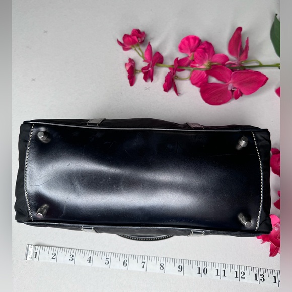 β οΈβ₯οΈ Authentic PRADA Vintage Nylon Tessuto Leather Hand Boston Bag β₯οΈβ οΈ - Picture 6 of 16